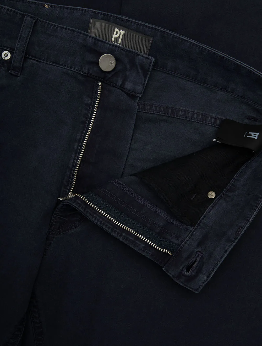 5 Pocket Cotton Jeans Blue