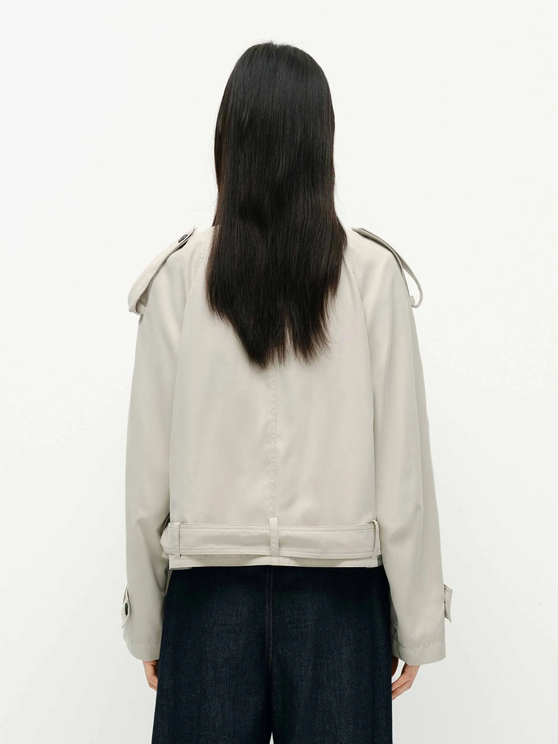 Belted Hem Loose Jacket