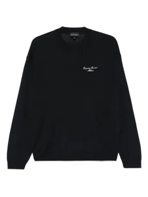 Emporio Armani Men's Sweaters blue