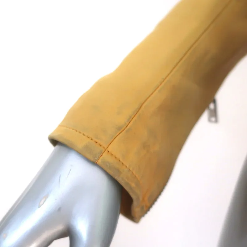 IRO Ashville Motorcycle Jacket Yellow Leather Size 40