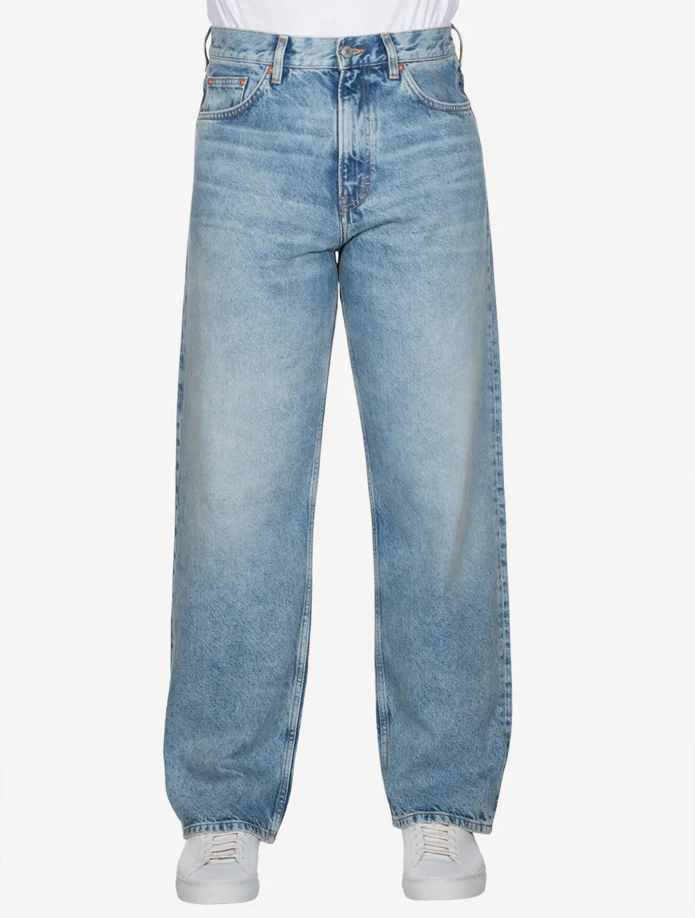 Loose Fit Jeans Light Blue Worn In