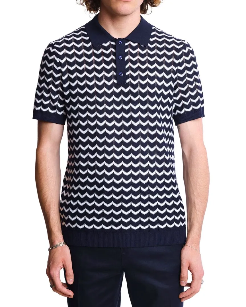 Paisley & Gray 3 Button Chevron Polo Shirt
