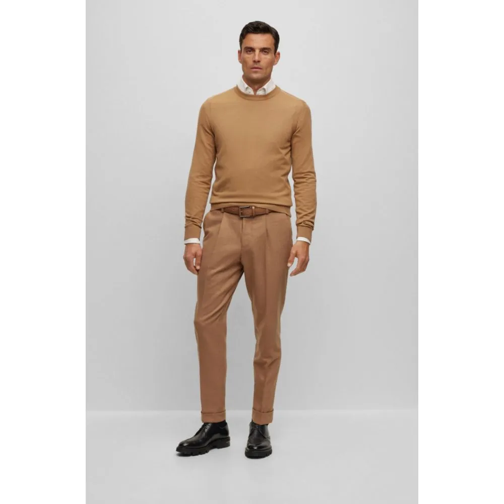 Regular-fit sweater in wool, silk and cashmere