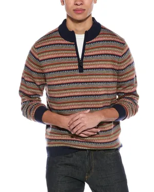 tyler böe Fairisle Wool-Blend 1/4-Zip Sweater